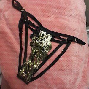 Victoria's Secret NWT Black Gold Panties